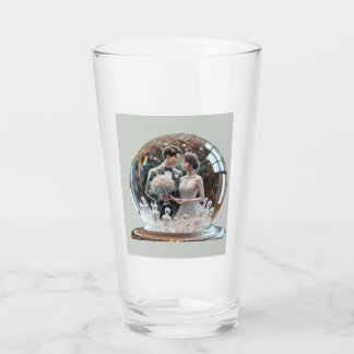 Verre balle photo mariage gravée