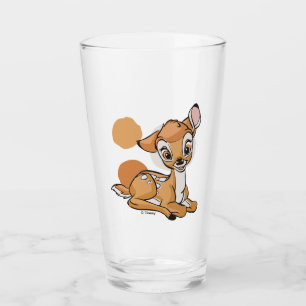 Verre Bambi Assis Avec Le Sourire