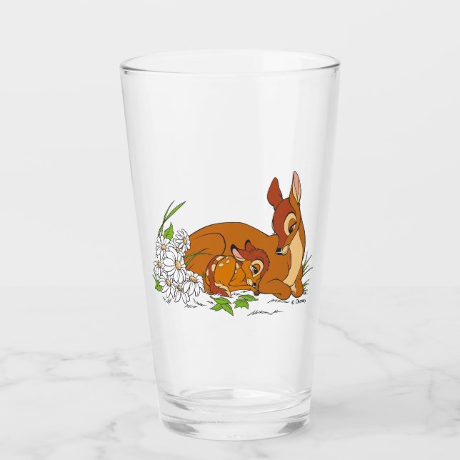 Verre Bambi Se Repose Avec Sa Mère (Devant)