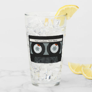 Verre Bande Casette Retro texte personnalisé