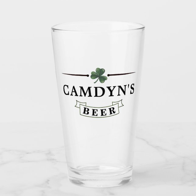 Verre Bannière Bière de Clover (Devant)