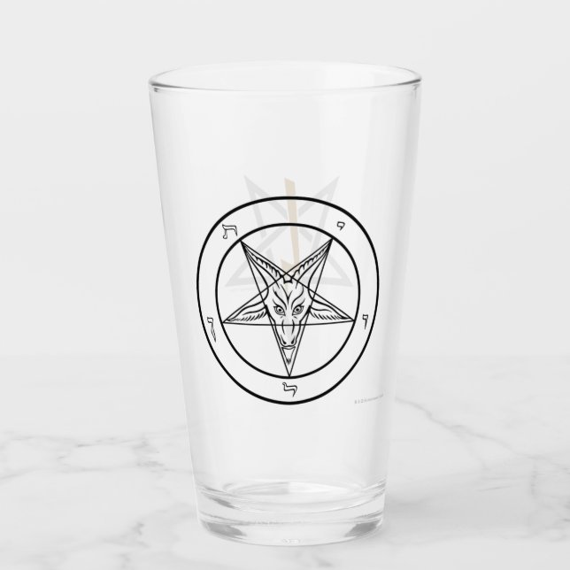 Verre Baphomet et Anton LaVey Sigil Glass (Devant)