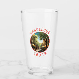 Verre Barcelone Espagne La Rambla Retro Cercle désorgani