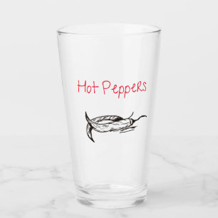Verre Barware Tumbler avec conception de poivron chaud
