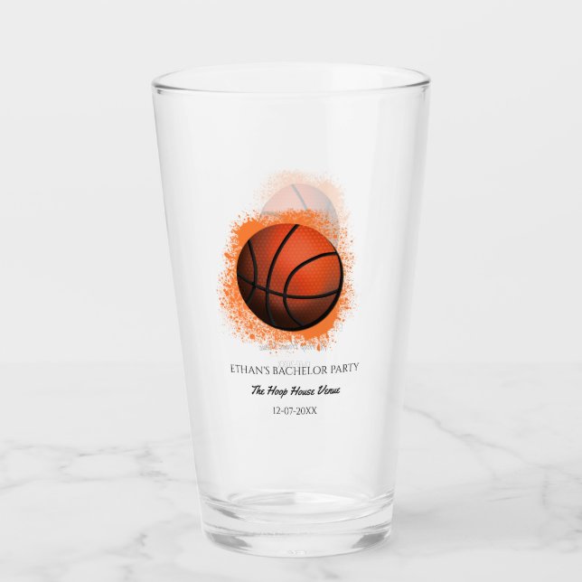 Verre Basketball Lover Bachelor / Sports de fête d'anniv (Devant)