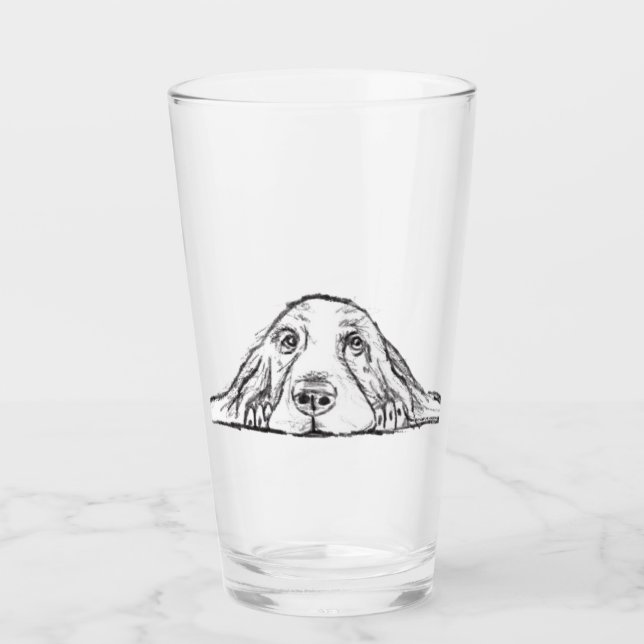Verre basset blanc (Devant)