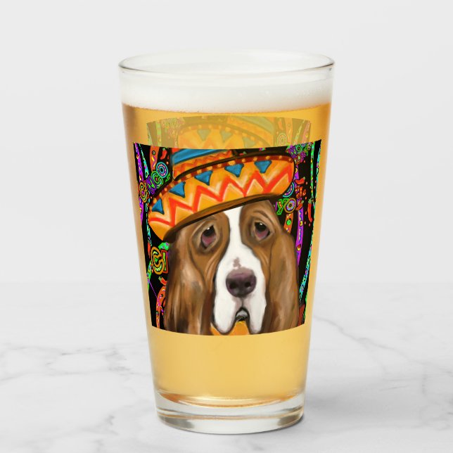 VERRE BASSETHOUND (Devant (rempli))
