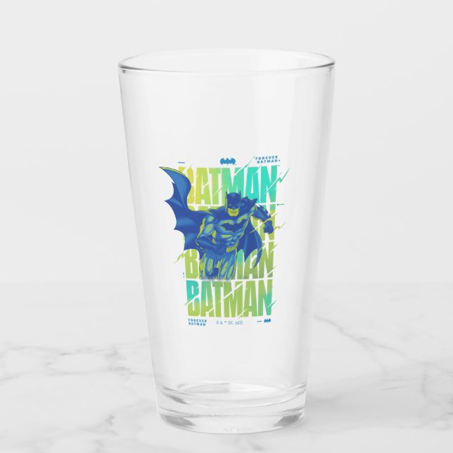 Verre Batman Électrique Qui Traverse La Typographie (Devant)