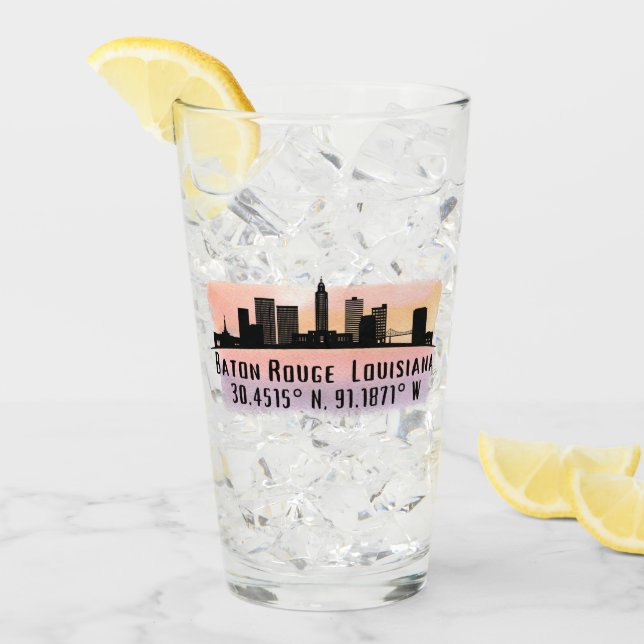Verre Baton Rouge LA City Skyline (Devant glace)
