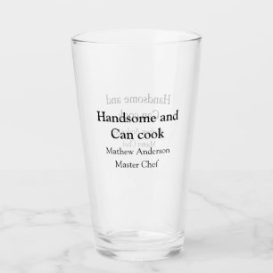 Verre Beau et peut cuisiner ajouter le nom du maître cui