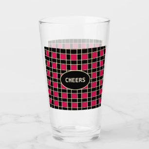 Verre Beau motif à carreaux