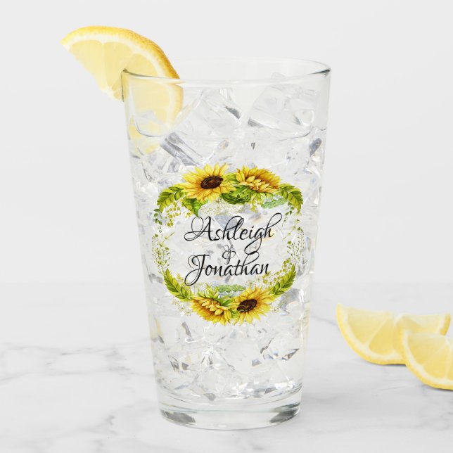 Verre Beaux Tournesols (Devant glace)