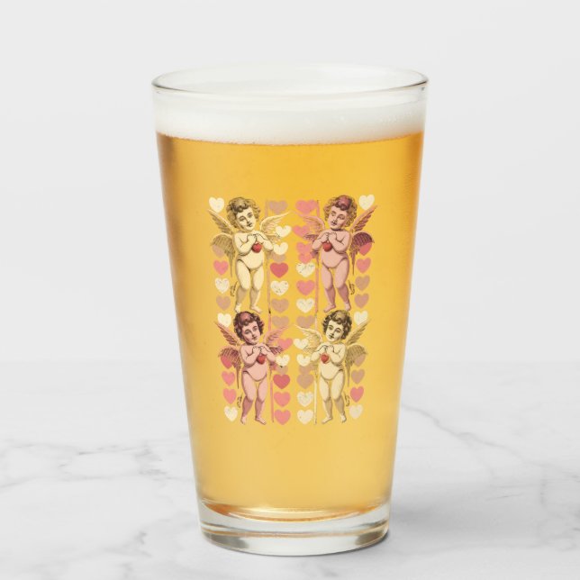 Verre Bébé Cupid Coquette arc Valentines rétros Jour (Devant (rempli))