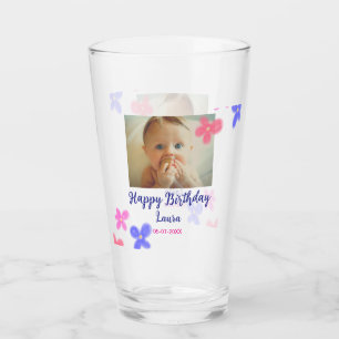 Verre Bébé enfants 1er anniversaire ajouter le nom date