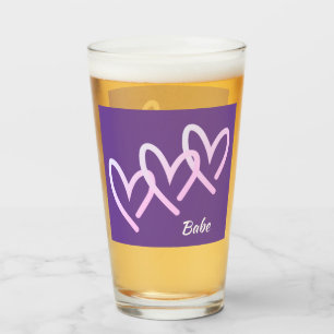 Verre Bébé Triple Purple Coeur Tumbler