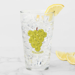 Verre Belle bande de raisins amusante illustration