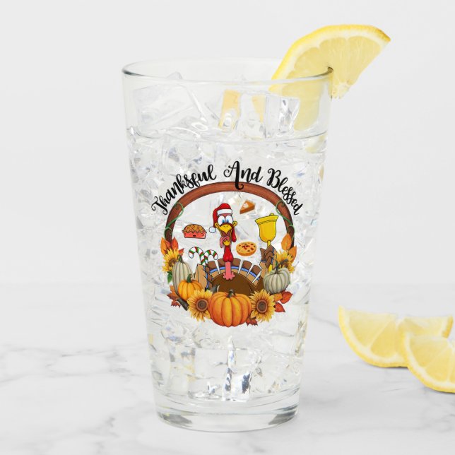 Verre Belle Collection d'automne populaire Thanksgiving (Dos glace)