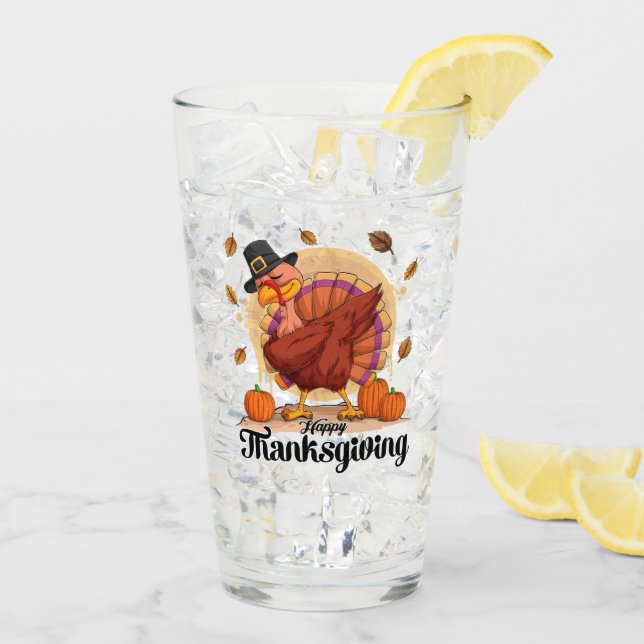 Verre Belle Collection d'Automne Thanksgiving tendance (Dos glace)