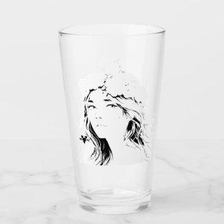 Verre Belle Fille Anime Florale – Esthétique Pastel Douc