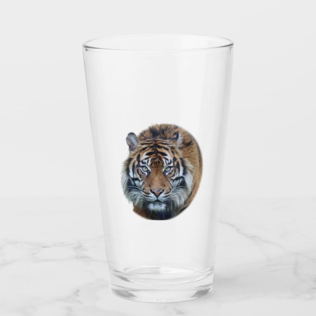 Verre Belle photo du visage du tigre du Bengale (Devant)