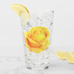 Verre Belle Rose Jaune