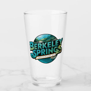 Verre Berkeley Springs Illustration Logo de voyage