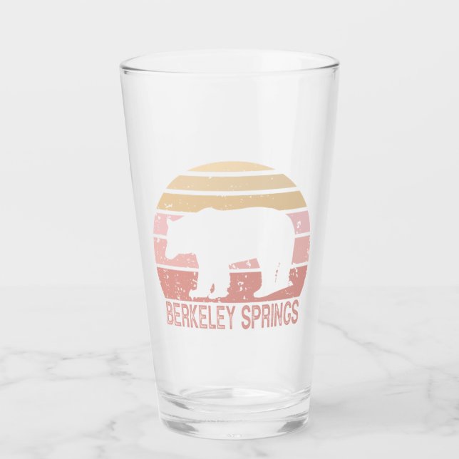 Verre Berkeley Springs West Virginia Retro Bear (Devant)