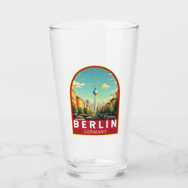 Verre Berlin Allemagne Travel Art Vintage (Devant)