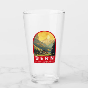 Verre Berne Suisse Travel Art Vintage