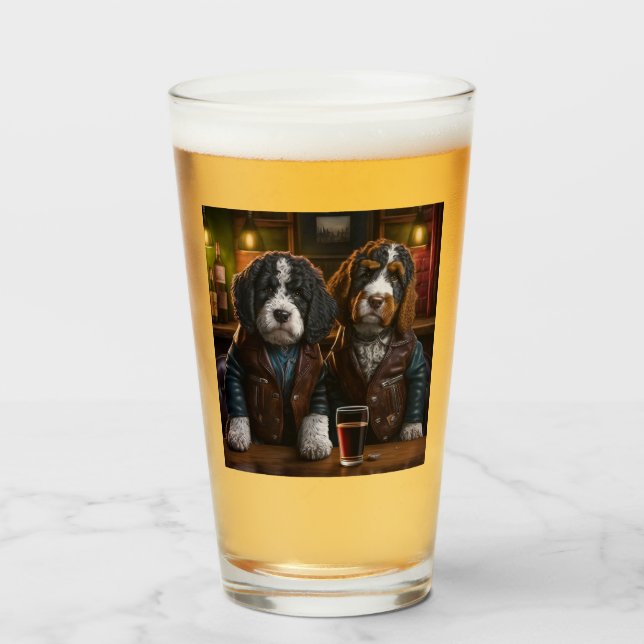 Verre Bernedoodle, Goldendoodle, Labradoodle cadeau chie (Devant (rempli))
