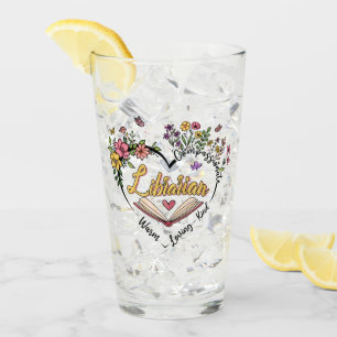 Verre Bibliothécaire compatissante - Floral Heart Design