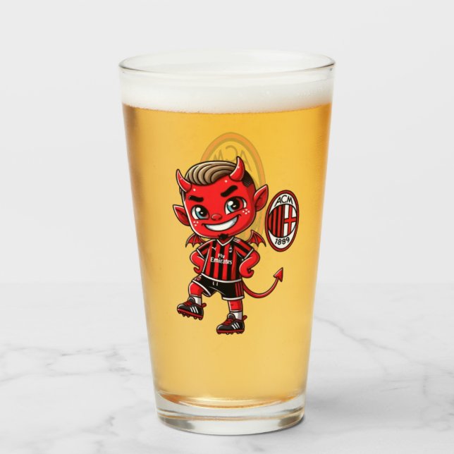 Verre Bicchiere Milan calcio (Devant (rempli))