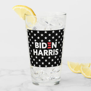 Verre Biden / Harris White Stars Motif Black