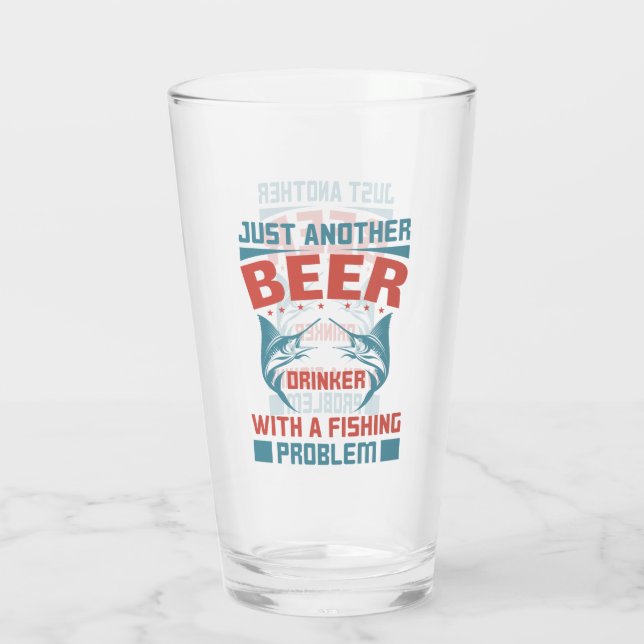 Verre bière amusante mot de pêche (Dos)