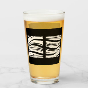 VERRE BIÈRE DE STRIPE ZEBRA EXOTIQUE