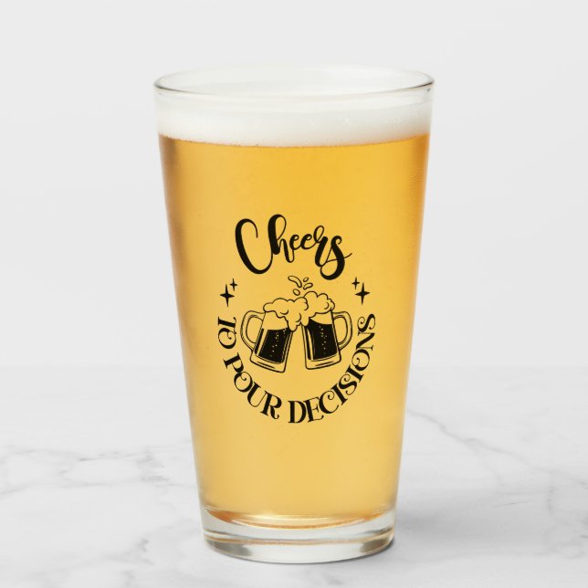 Verre Bière drôle (Devant (rempli))