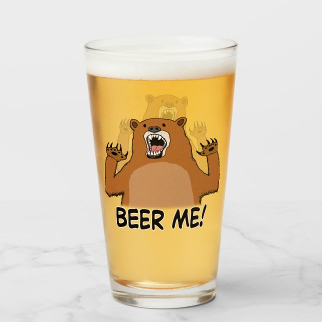 Verre Bière drôle j'ours (Devant (rempli))