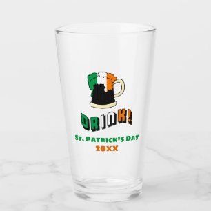 Verre Bière irlandaise Jour de la Saint Patrick jolie pi