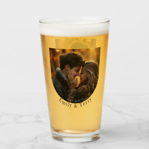 Verre Bière photo minimaliste moderne pour mariée et Mar