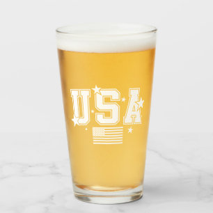 Verre Bières Drapeau USA