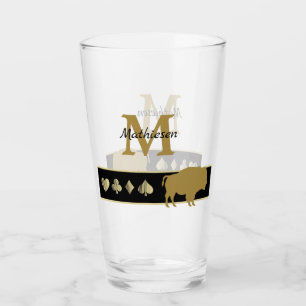 Verre Bison Silhouette Or Monogramme