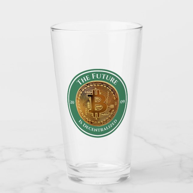 Verre Bitcoin The Future Is (Devant)