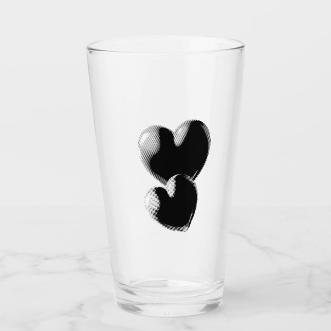 Verre Black Hearts Glass Cup (Devant)