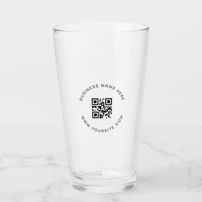 Verre Black & White Custom Business Company QR Code Scan (Devant)
