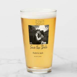 Verre BLACK WHITE enregistrer la date ajouter QR nom dat