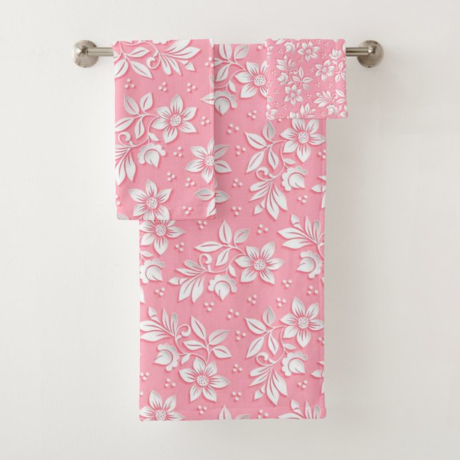 Verre blanc rose floral moderne (En situation)