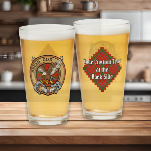 Verre Blason du clan Munro sur tartan