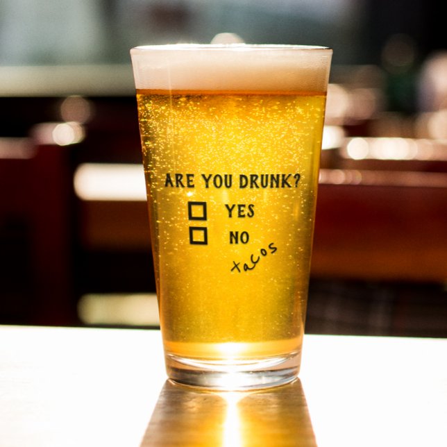 Verre Boire Drôle Êtes-Vous Drunk Tacos Bière Stein (Créateur téléchargé)