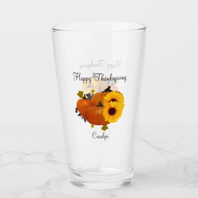Verre Bon thanksgiving Diner Fête Tumblings & Lunettes (Devant)