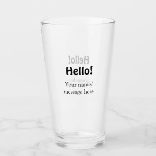 Verre Bonjour ajouter un message de nom simple minimum é